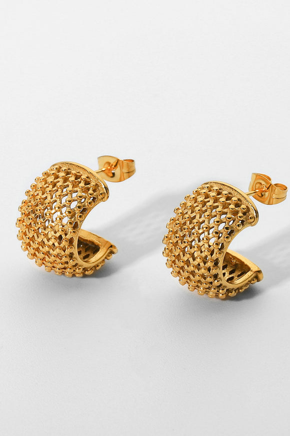 Women's Half Hoop Gold Earrings