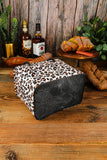 White Leopard Waterproof Canvas Toiletry Bag