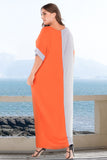 Women's Orange Maxi Tee Dress