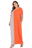 Women's Orange Maxi Tee Dress