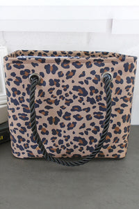 White Leopard Waterproof Canvas Toiletry Bag