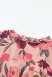 Women's Pink Ruffle Tiered Maxi Dress