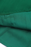 Women's Green Halter Neck Pleated Wide Leg Jumpsuit with Belt