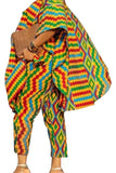 Colorful Geometric Tribal Top & Pants Set