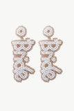 Women's Gold BRIDE Beaded Earrings